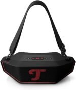 Teufel ROCKSTER Cross 2 Tragbarer Bluetooth Lautsprecher für drinnen und draußen, mit Langer Akkulaufzeit bis 38 Std, IPX5 Strahlwassergeschützt, Stereo Speaker - Black & Red
