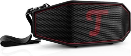 Teufel ROCKSTER Cross 2 Tragbarer Bluetooth Lautsprecher für drinnen und draußen, mit Langer Akkulaufzeit bis 38 Std, IPX5 Strahlwassergeschützt, Stereo Speaker - Black & Red