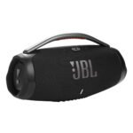 JBL Boombox 3 Wifi – Kabelloser Lautsprecher mit Bluetooth und Wifi – Kompatibel mit der JBL One App – 24 Stunden Wiedergabezeit – Wasser- und staubdicht – Integrierte Powerbank – Schwarz
