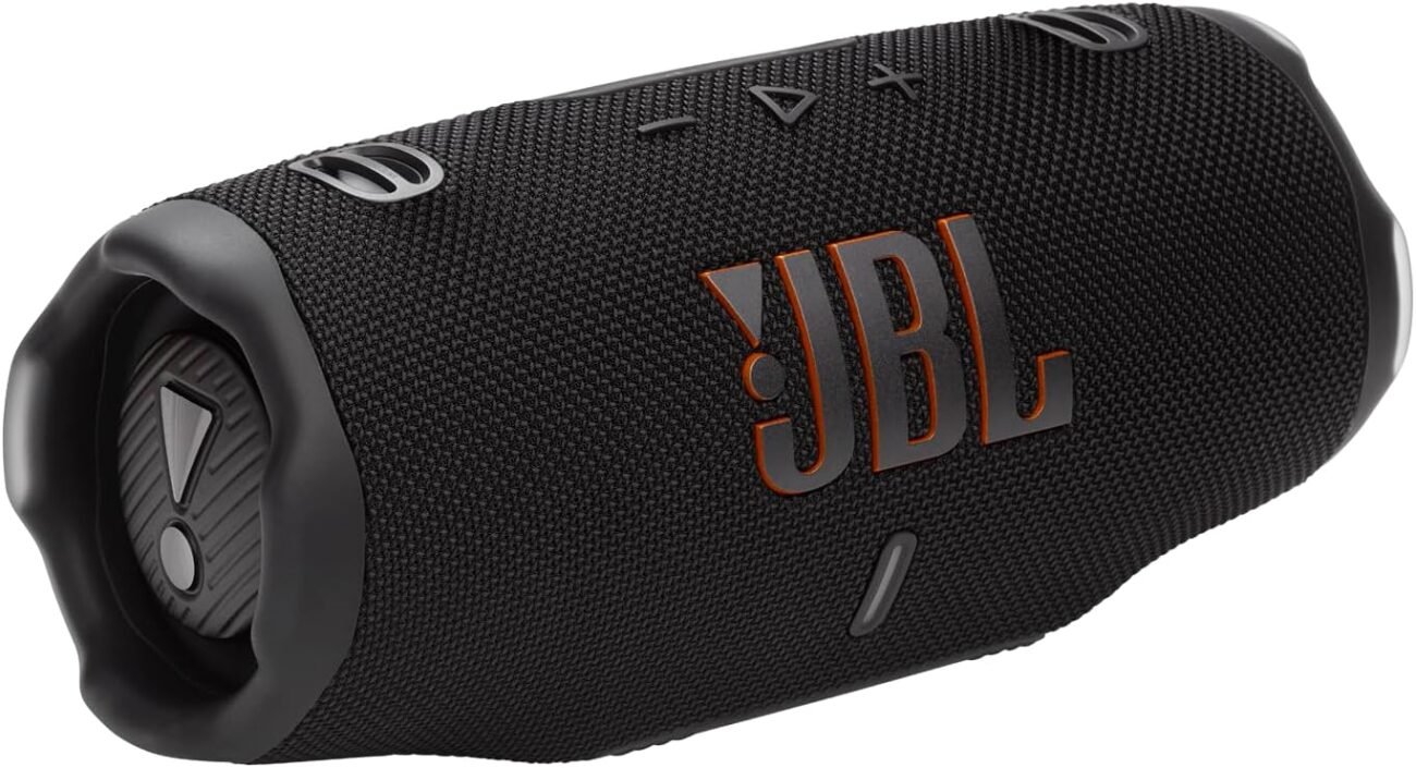 JBL Charge 6, tragbarer Bluetooth-Lautsprecher, 28 Stunden Akkulaufzeit, IP68 wasserdicht, Staub- und stoßfest, JBL Pro Sound mit AI Sound Boost, Auracast Multi-Speaker, Schwarz