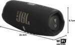 JBL Charge 5 Wifi – Kabelloser Lautsprecher mit Bluetooth und Wifi – Wasser - und staubdicht – Integrierte Powerbank – Bis zu 20 Stunden Akkulaufzeit – Schwarz