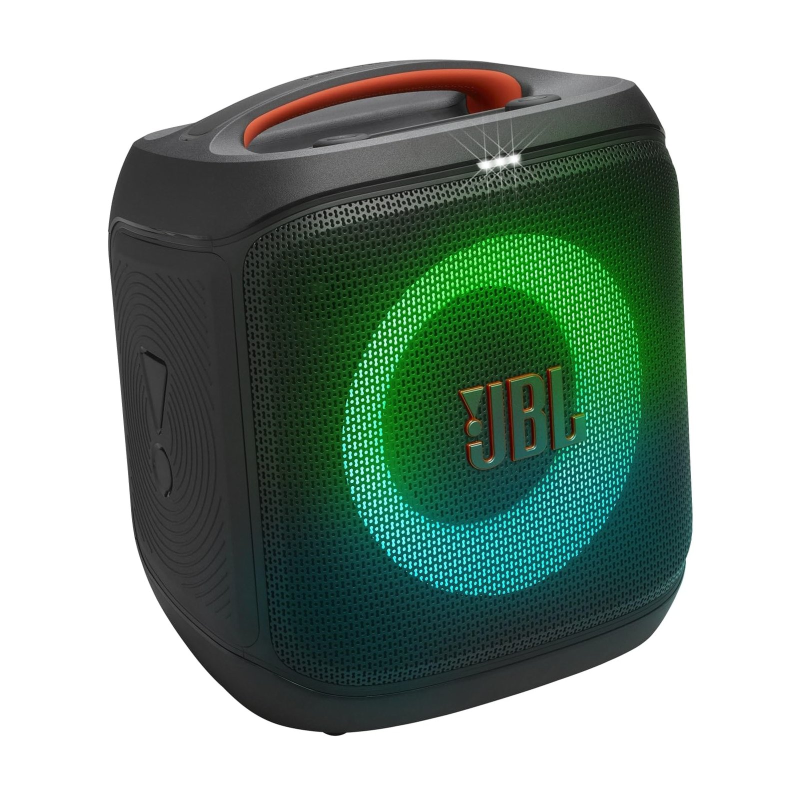 JBL Partybox Encore 2, kabelloser Bluetooth Partylautsprecher mit Mikrofon, 15 Stunden Spielzeit, IPX4 spritzwassergeschützt, Pro Sound, AI Sound Boost und Auracast Multi-Speaker, Schwarz
