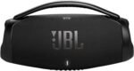 JBL Boombox 3 Wifi – Kabelloser Lautsprecher mit Bluetooth und Wifi – Kompatibel mit der JBL One App – 24 Stunden Wiedergabezeit – Wasser- und staubdicht – Integrierte Powerbank – Schwarz
